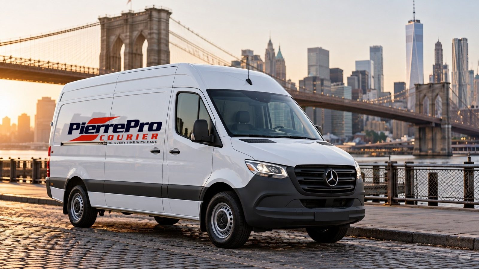 White PierrePro Courier delivery van